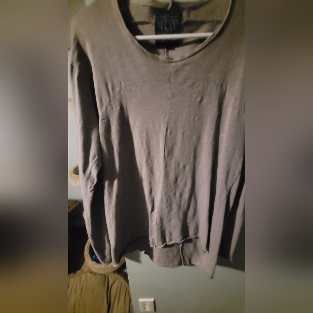 Distressed long sleeve shirt